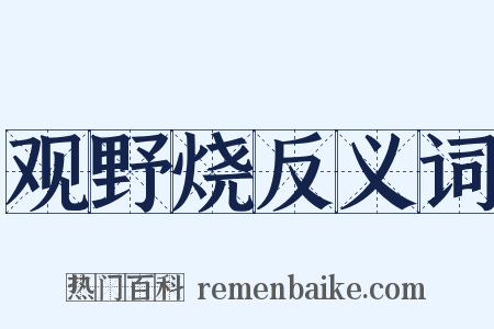 观野烧反义词是什么意思的图片